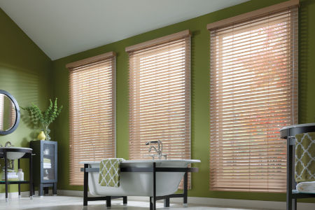 Faux wood blinds